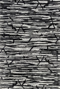 Ivory Black Rug F1318