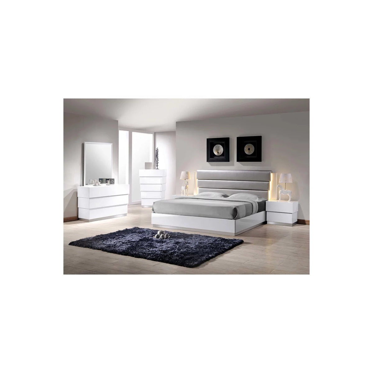 White 3-Drawer Wood Dresser C59506