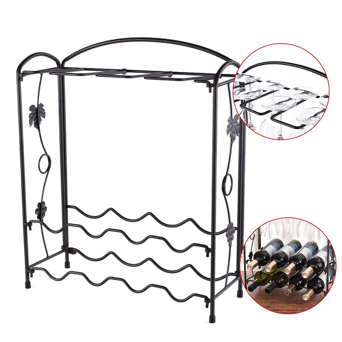 2-Tier 8 Bottles Stackable Wine Rack X265