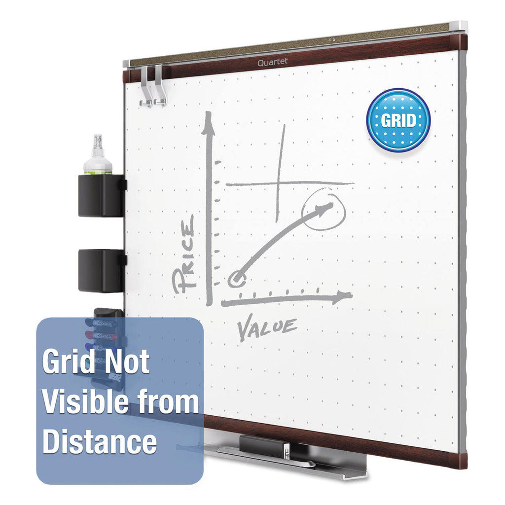 Whiteboard - wall mountable - 48 in x 35.98 in - white - mahogany frame G813