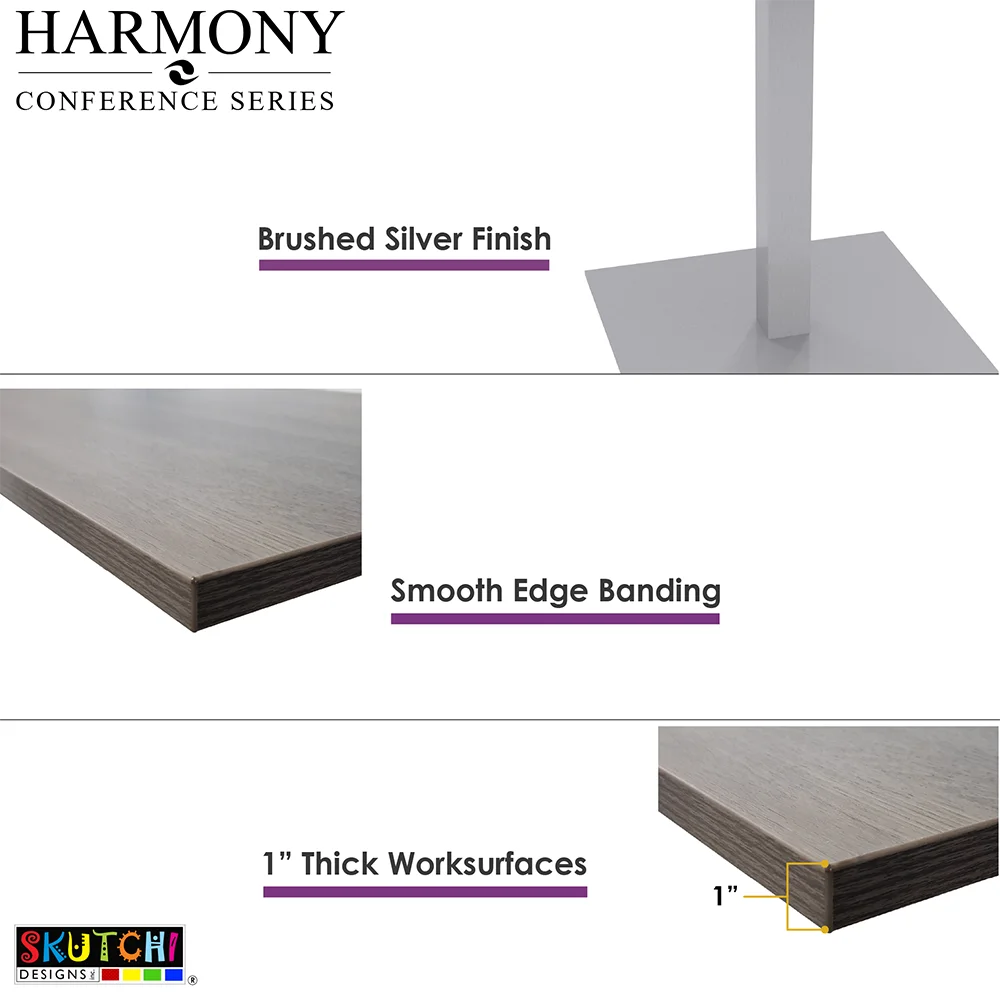 6 Person Rectangular Conference Table Metal Base Z548