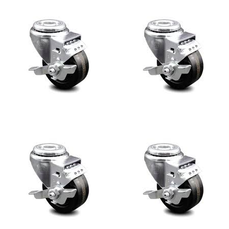 4 Swivel Bolt Caster with Top Lock Brake I6703