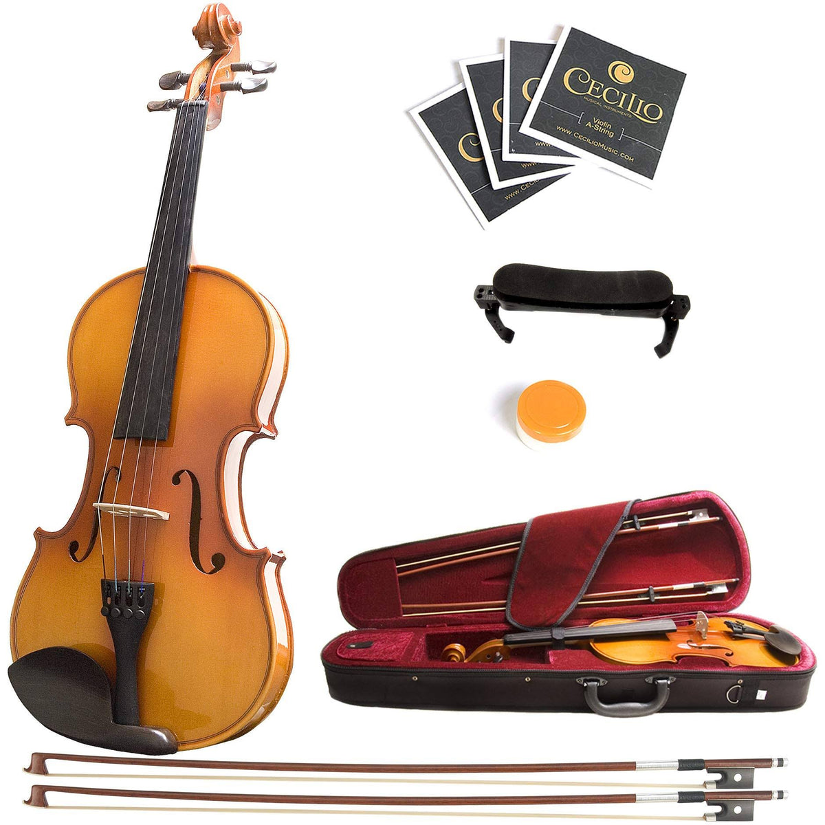 4/4 Solid Wood Violin with Hard Case U1279