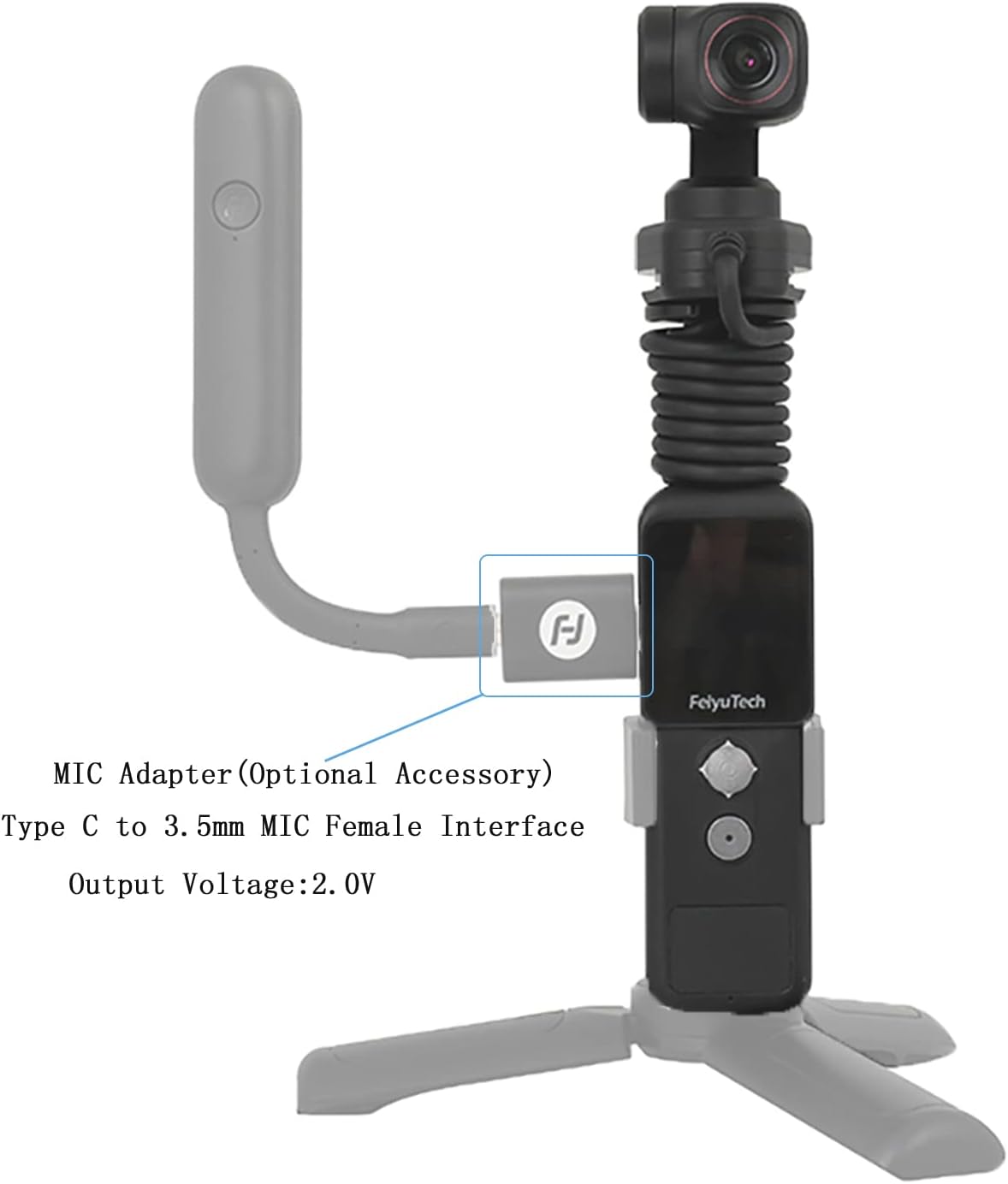 4K Video Action Camera with 3-Axis Gimbal Stabilized U9654