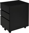 Brown 3 Drawer Mobile File Cabinet with Wheels Z284
