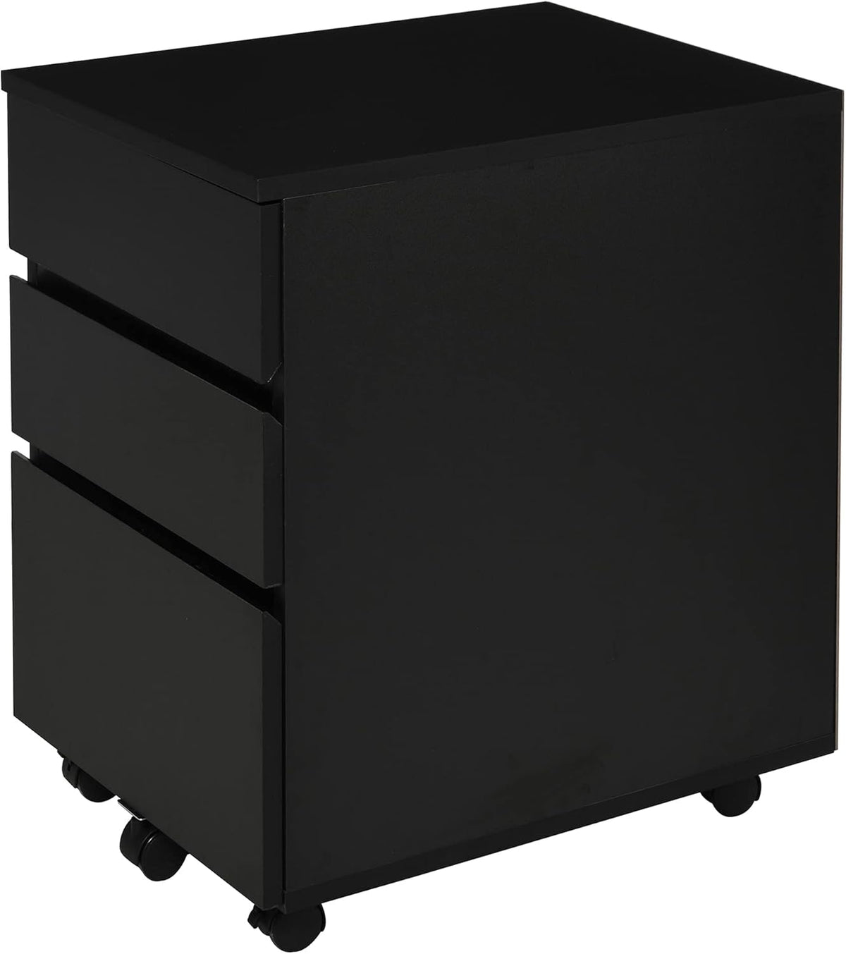 Brown 3 Drawer Mobile File Cabinet with Wheels Z284