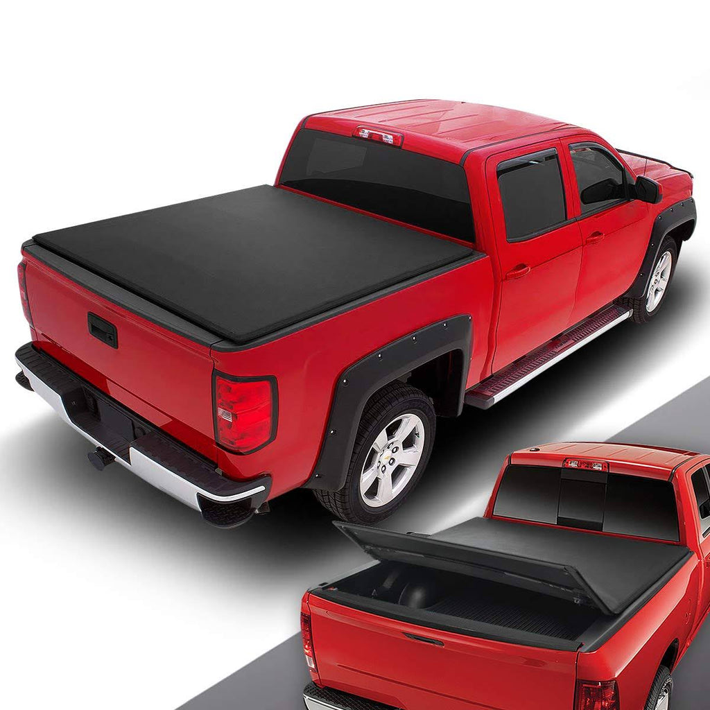 Soft Tri-Fold Tonneau Cover for 15-19 F150 5.5ft Fleetside Bed S3521