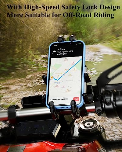Motorcycle Phone Holder with Vibration Dampener Handlebar Mount U141481