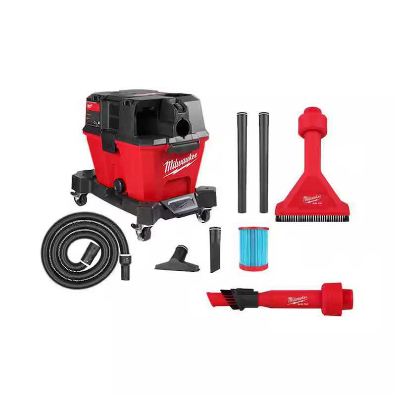 6 Gal. Cordless Wet/Dry Shop Vacuum with Filter, Hose and Utility Brush and Nozzle U512