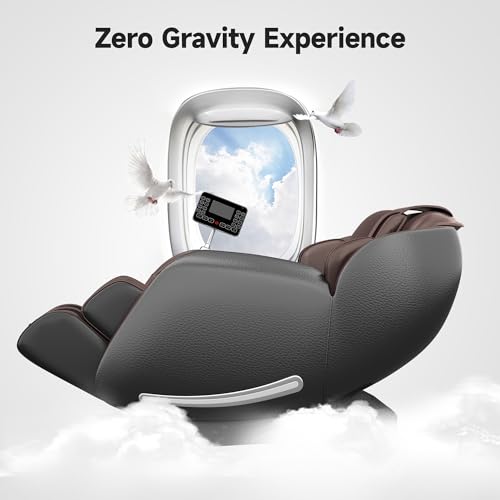Brown Full Body Zero Gravity SL-Track Shiatsu Massage Recliner Chair O162528