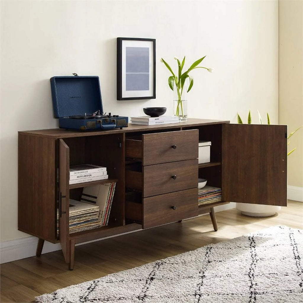 Wooden Mid-Century Modern Sideboard in Brown R775062
