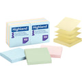 Self-Stick Pop-Up Notes, 3 X 3, Assorted Pastel, 100-Sheet, 12/pack N45803