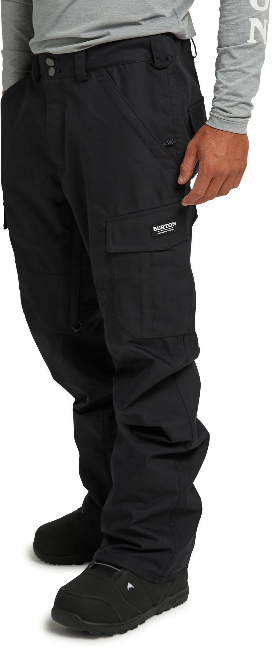 Men's Regular Fit Cargo Pant, Large, Black Z56102