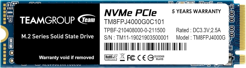 4TB NVMe PCIe Gen3x4 M.2 2280 Internal SSD F40908