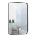 Contemporary Brushed Metal Wall Mirror B397