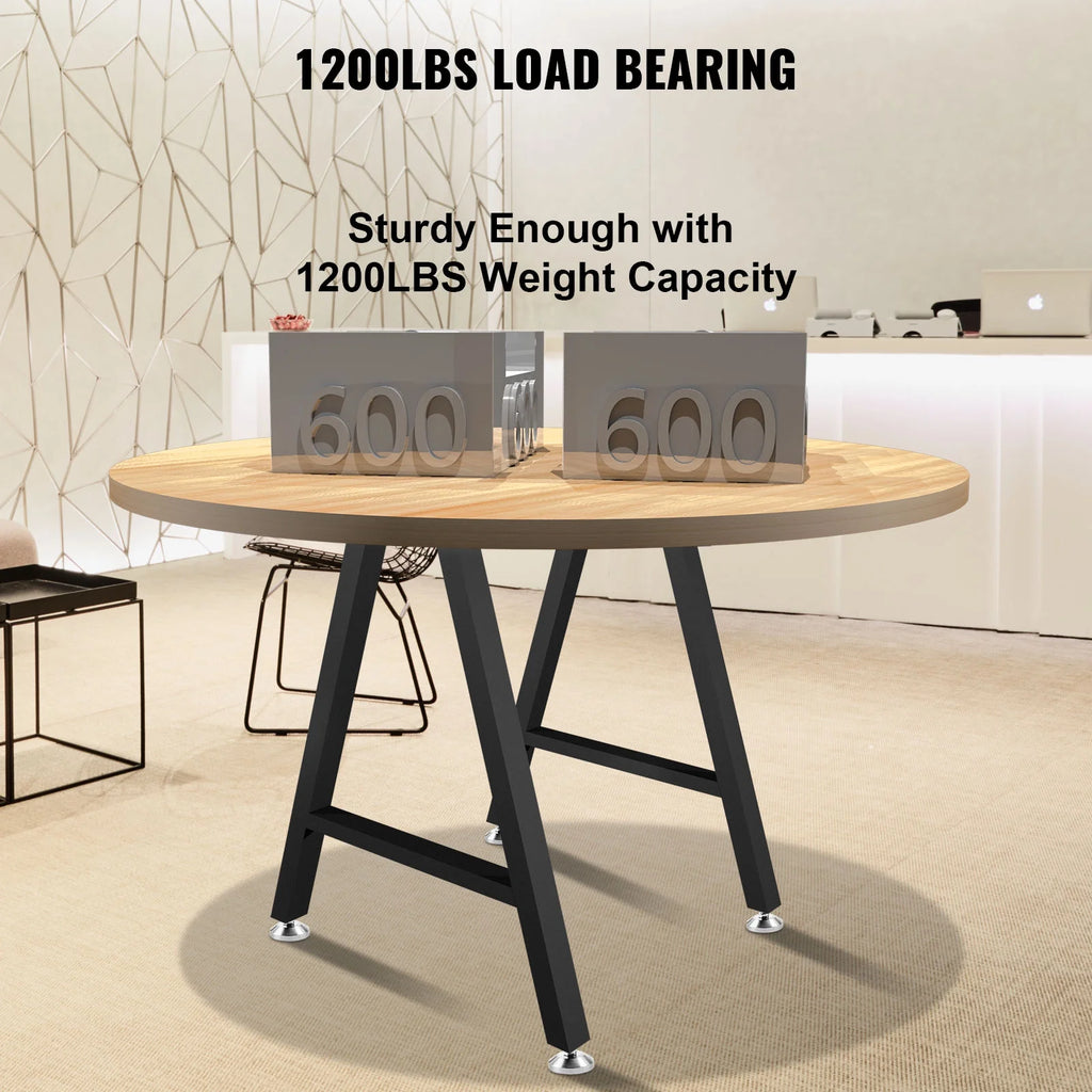 28 x 17.7 inch Black Metal Table Legs Set of 2 F856125