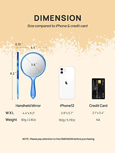 Double-Sided Handheld 1X/3X Magnifying Hand Mirror O853034