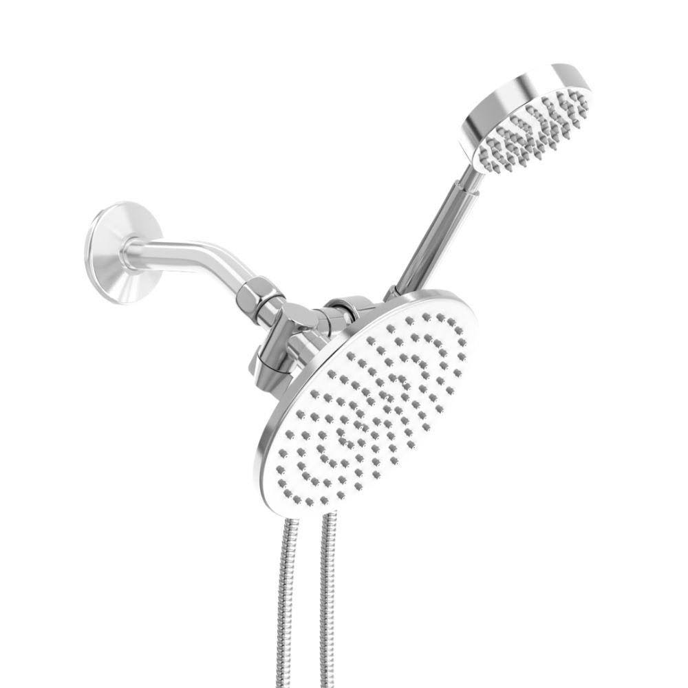 Dual Shower Head Combo with Hand Held and Rain Shower Head, 2.5 GPM Brushed Nickel F1118