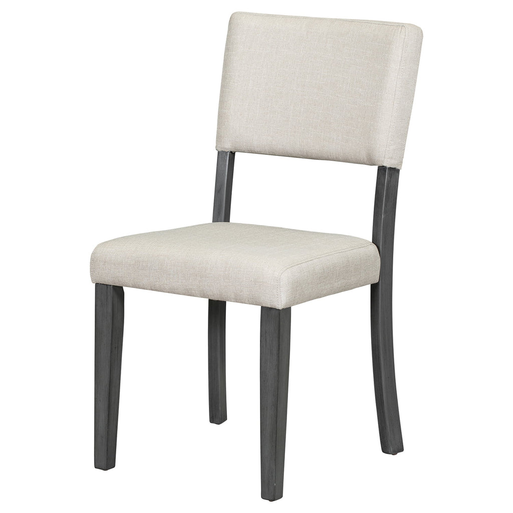 5 Piece Round Dining Table Set with 4 Upholstered Chairs B285