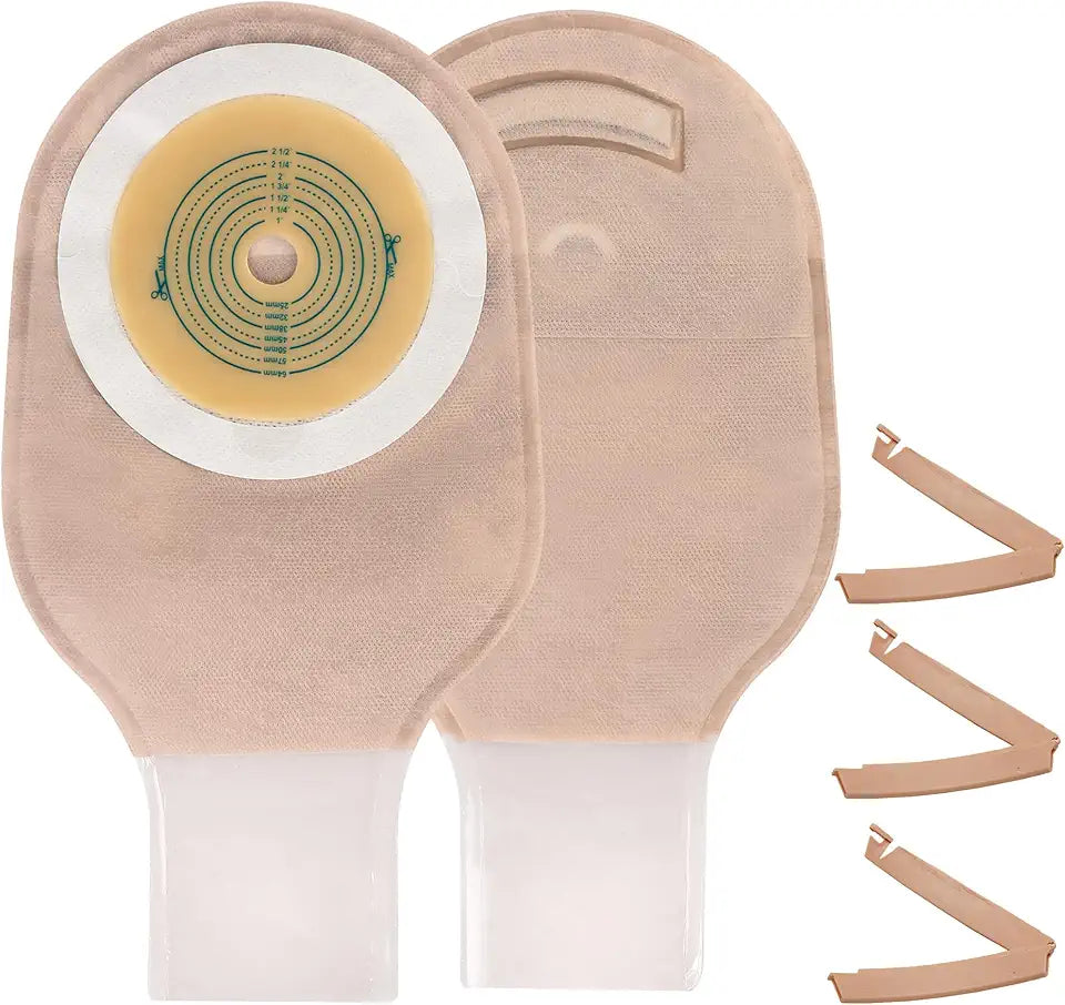 Colostomy Bags with Clamp Closure, 10Pcs One Piece Drainable Pouches U519067