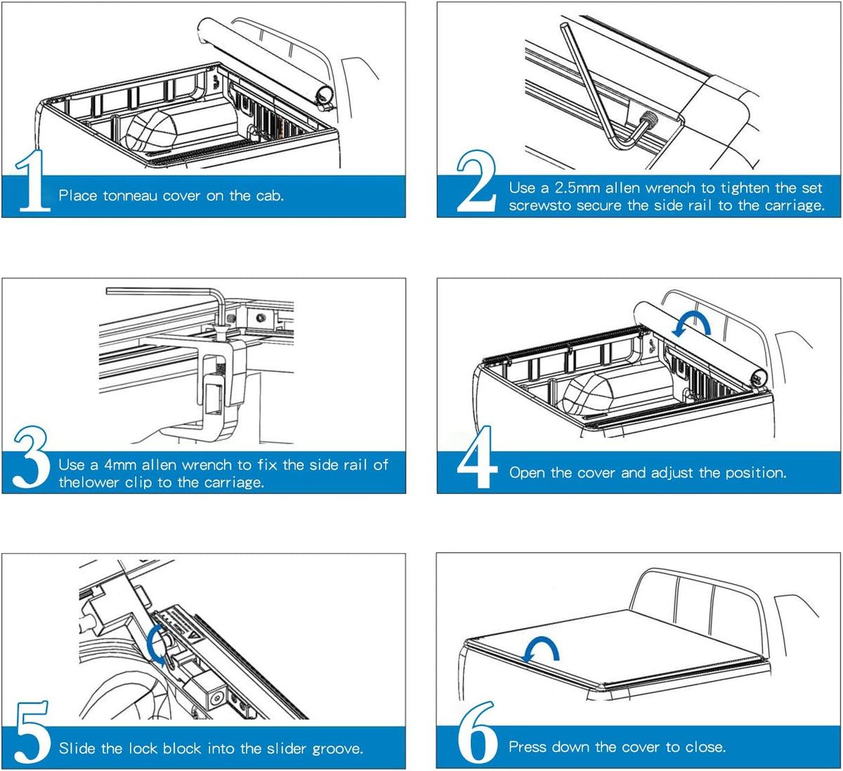 Soft Roll Up Tonneau Cover for 5ft Fleetside Bed F6490