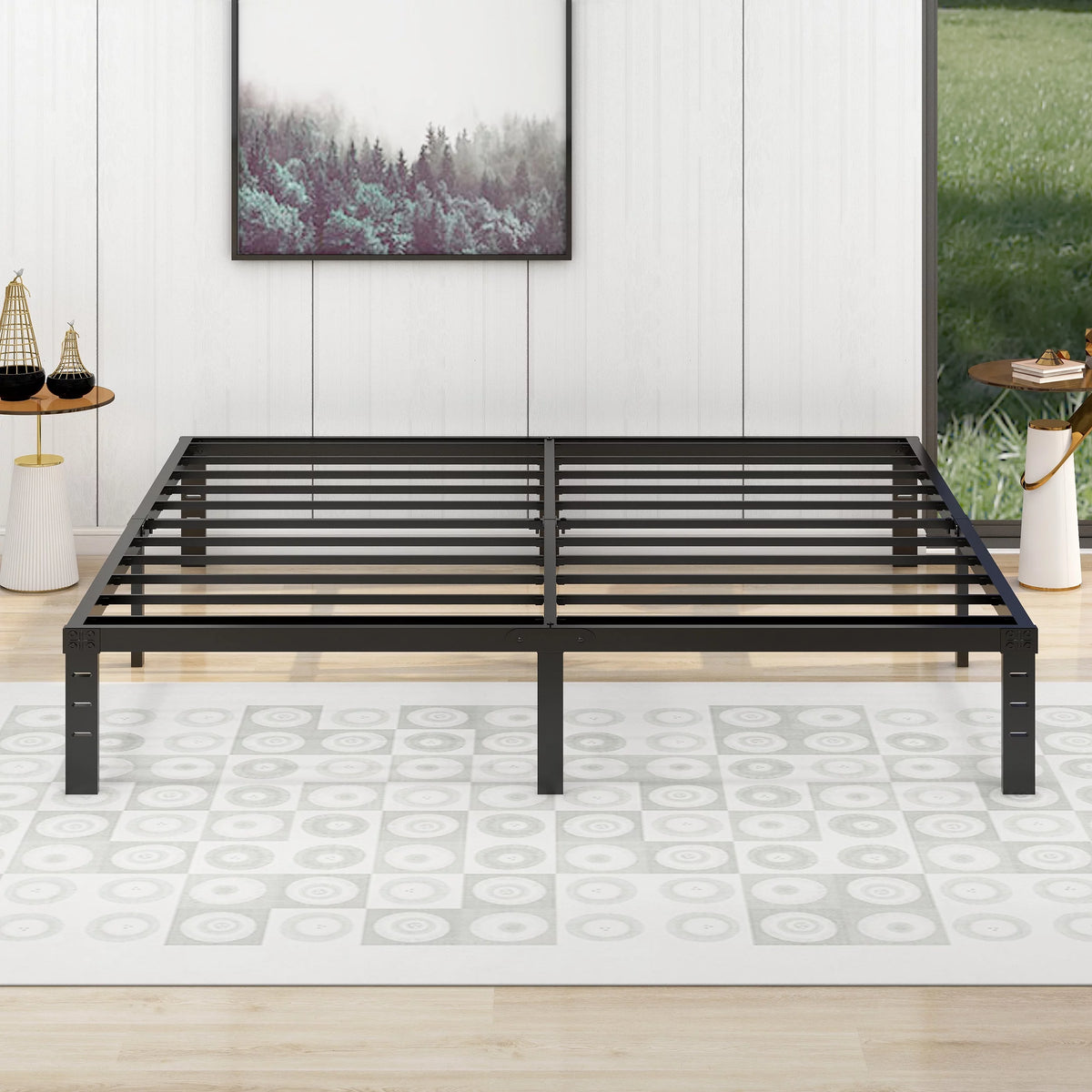 14 Inch Metal Platform King Bed Frame M426