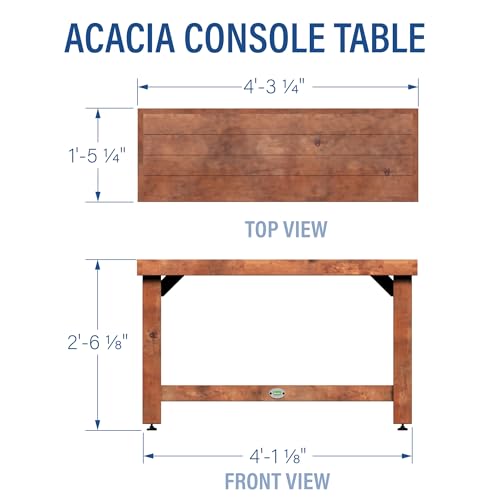47" Acacia Wood Potting Bench & Serving Bar with Storage Shelf B495