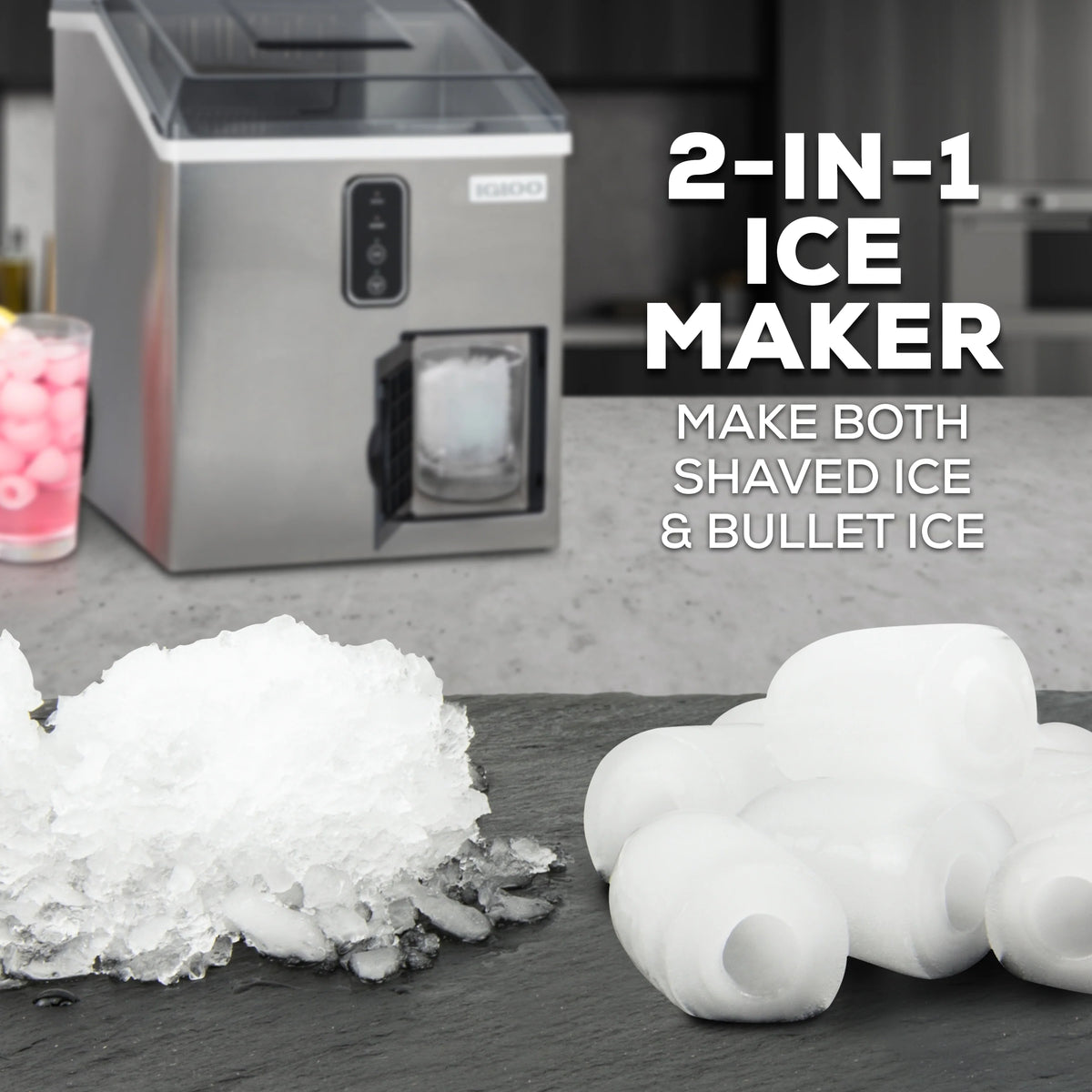44 lb. Ice Maker and Ice Shaver E890