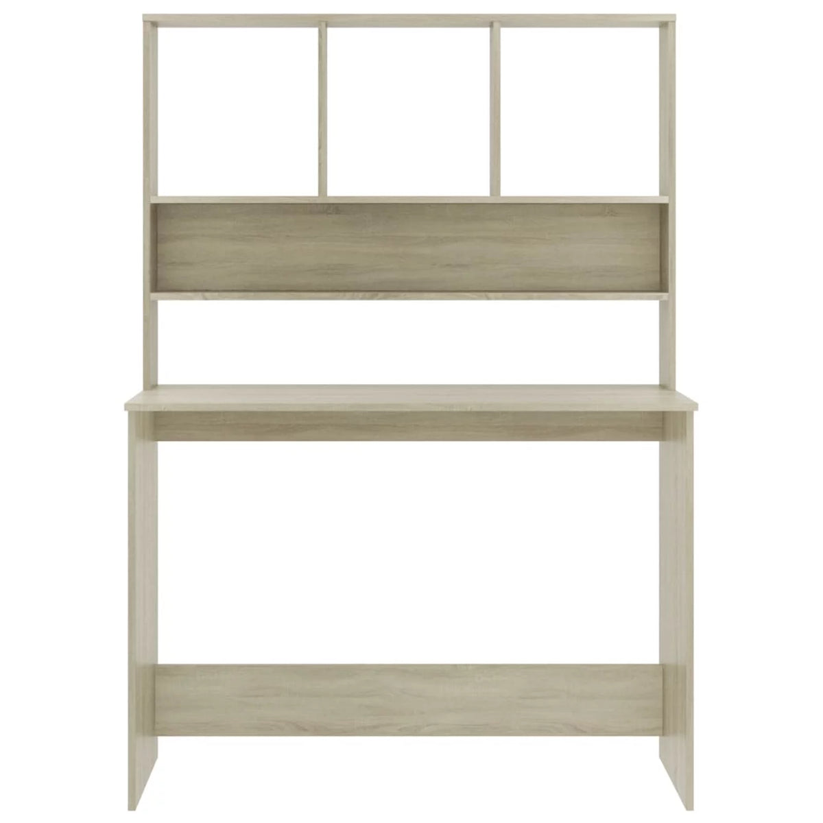 Sonoma Oak Engineered Wood Desk with Shelves M26418