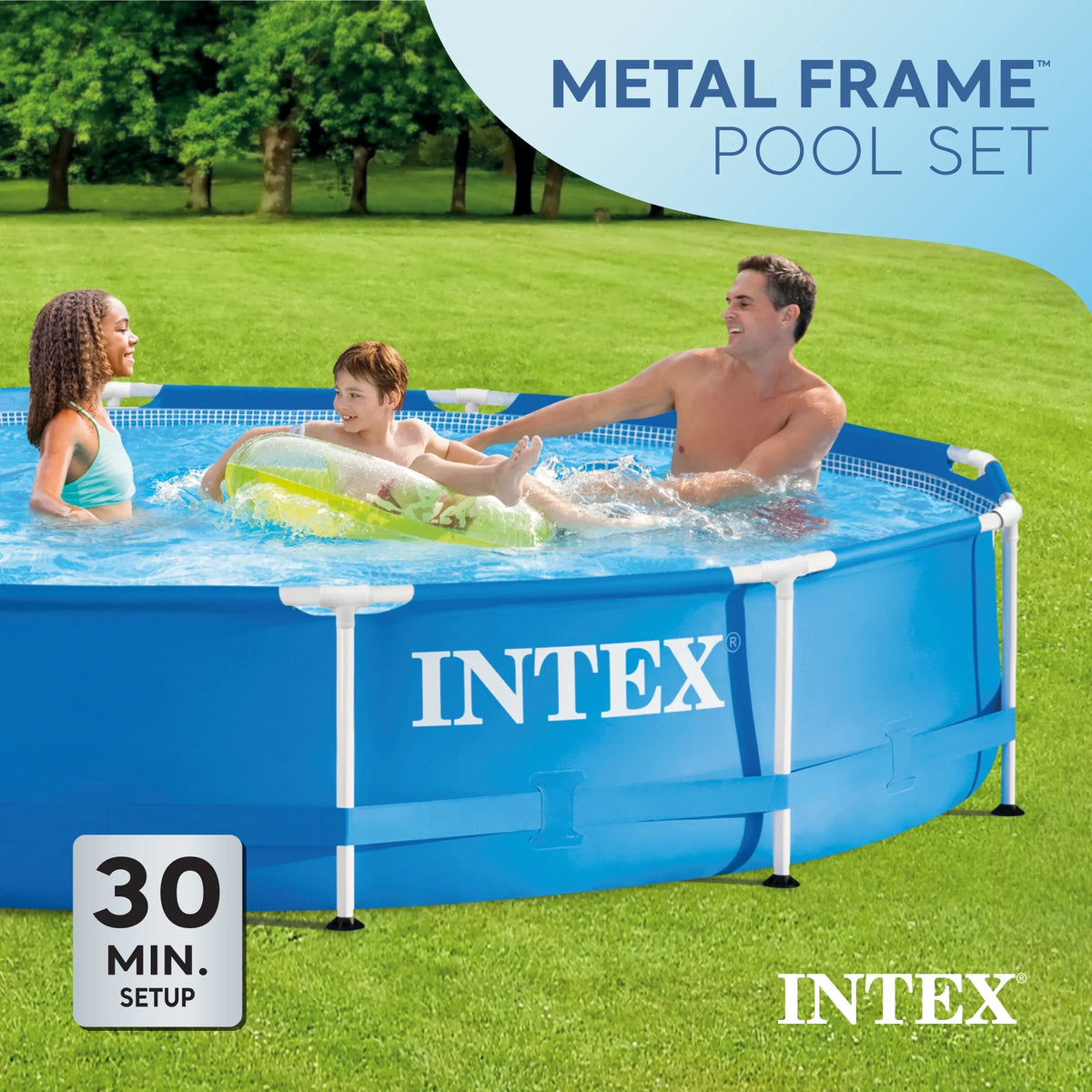12' x 30'' Metal Frame Above Ground Swimming Pool with Filter Pump P315