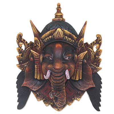 Wood Mask Wall Décor O113759