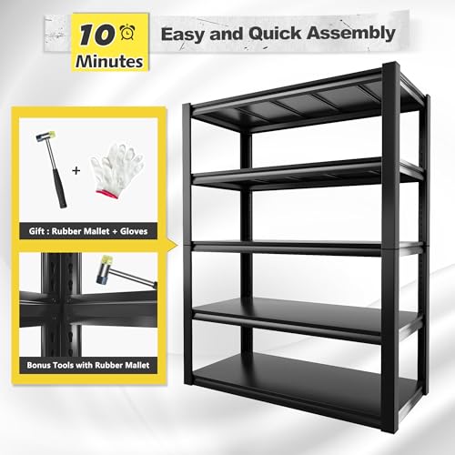 48" W x 24" D x 72" H Metal Garage Shelving I4739