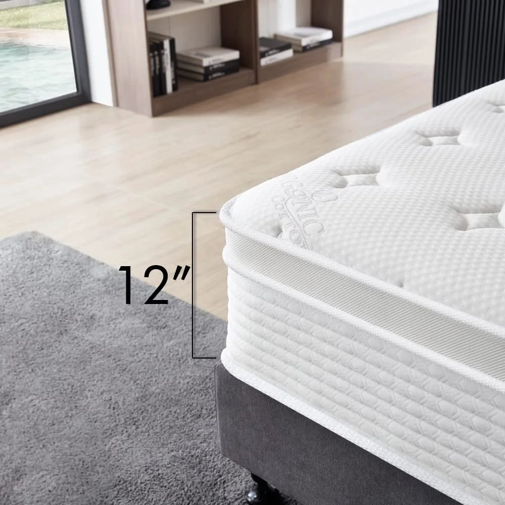 Full Size 12 Inch Memory Foam Spring Hybrid Mattress Z78917