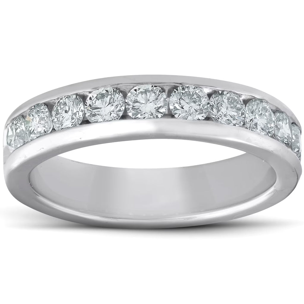 Platinum 1ct Channel Set Diamond Wedding Ring T2090