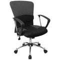 Grey Mesh Swivel Task Office Chair with Adjustable Lumbar Support and Arms I874
