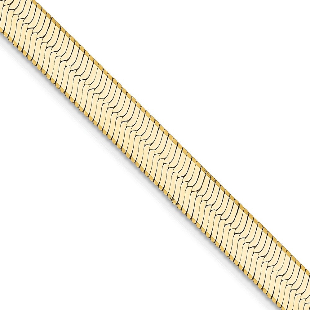 14K Yellow Gold Herringbone Chain Necklace 22" P43004