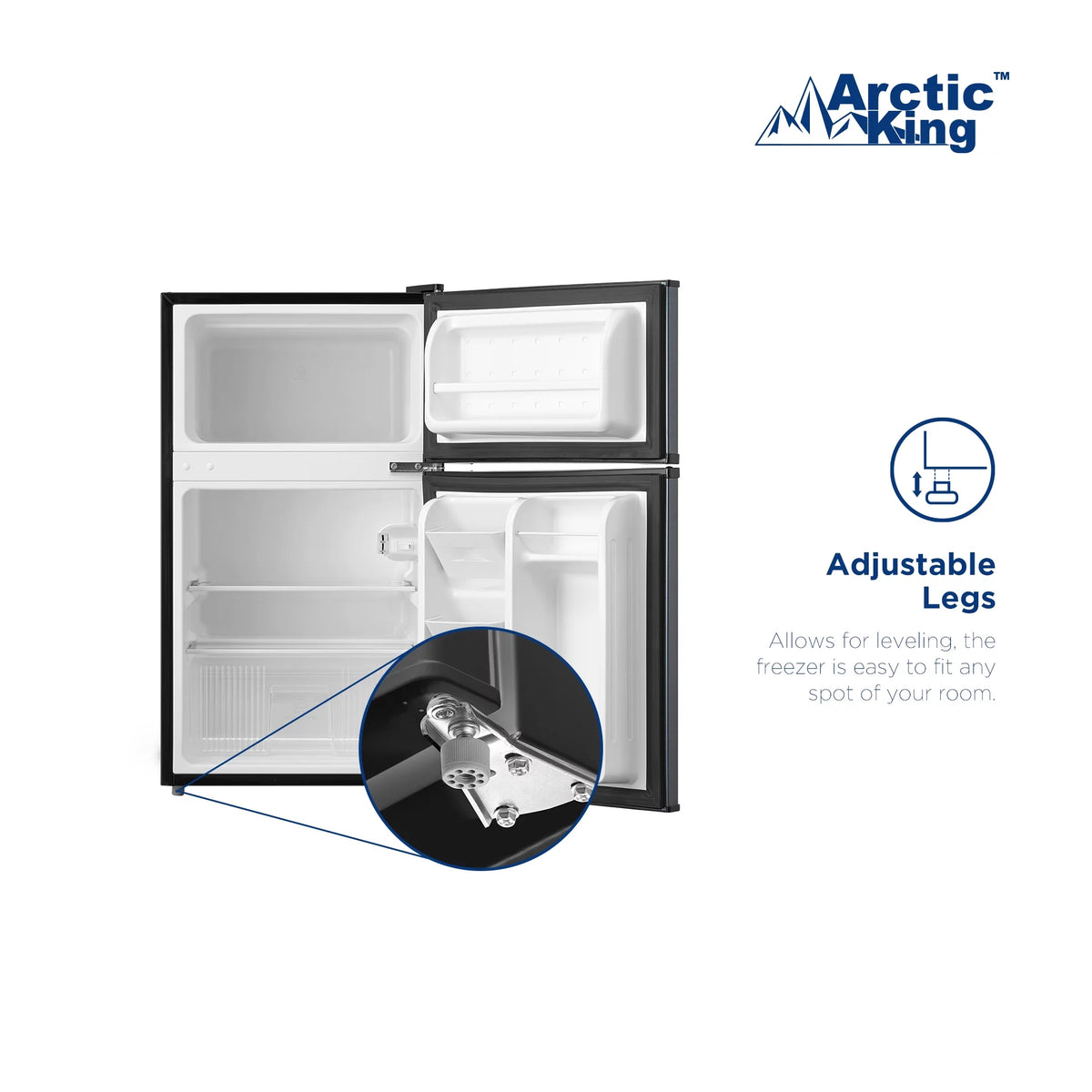 3.2 Cu ft Two Door Compact Refrigerator with Freezer T721207