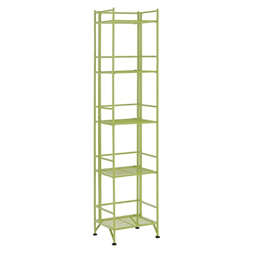5-Tier Folding Metal Shelving Cobalt Blue O874