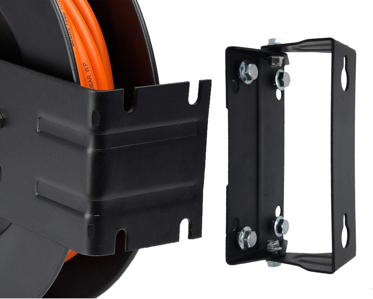 Retractable Air Compressor Hose Reel with 3/8 in. x 50 ft Hybrid Hose, 300PSI G3830