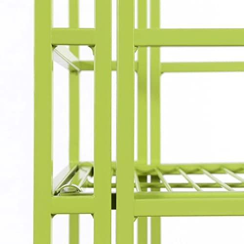 5-Tier Folding Metal Shelving Cobalt Blue O874