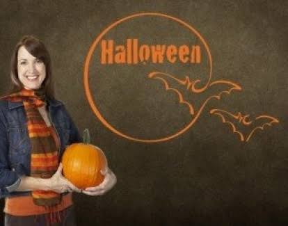 Halloween Bats and Moon Wall Decal Y11704