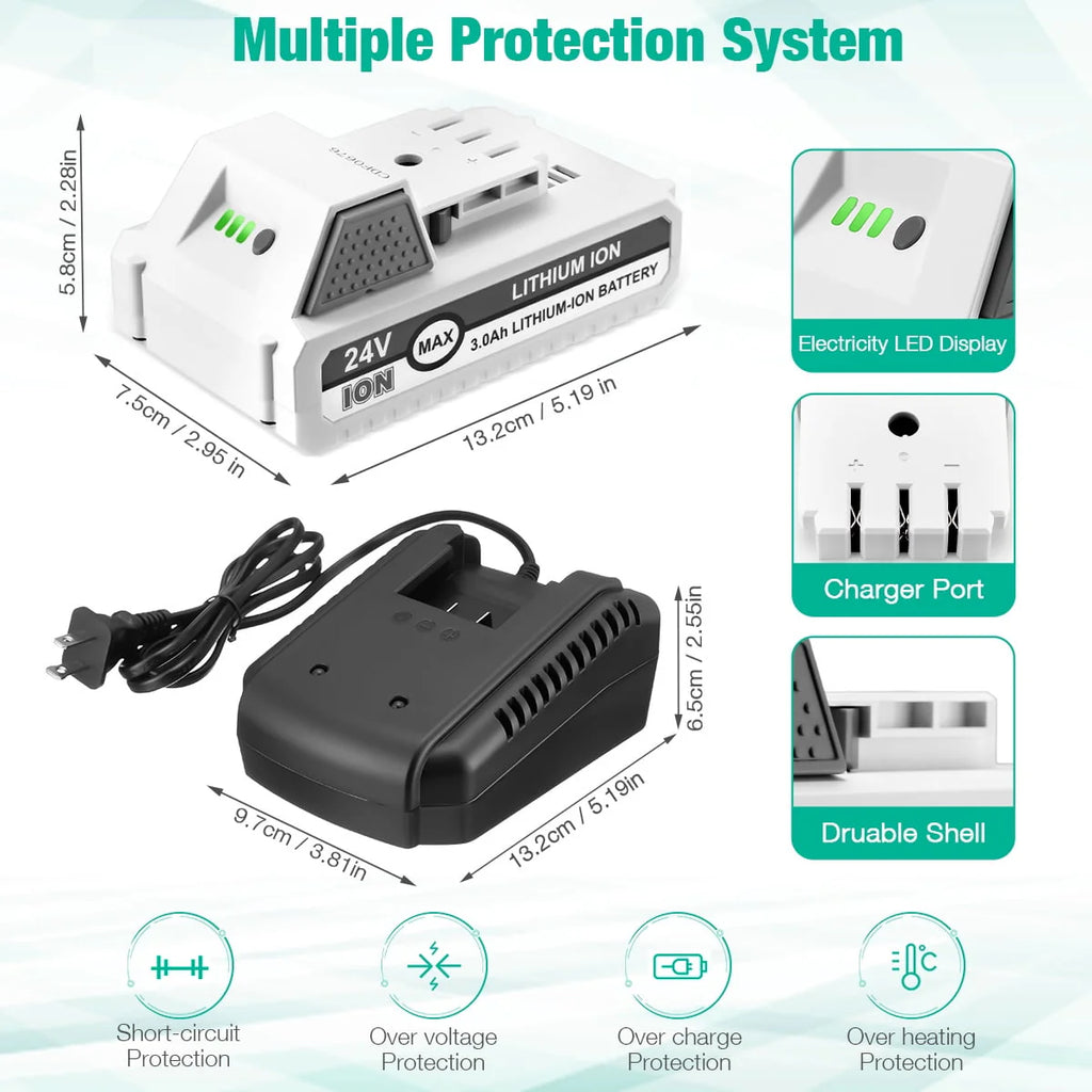 24V Lithium-ion Battery and Battery Charger J97299
