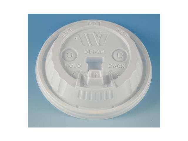 White Plastic Lids for Foam Cups, 1000/CTN L16163