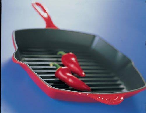 Enameled Cast-Iron Square Skillet Grill O3856