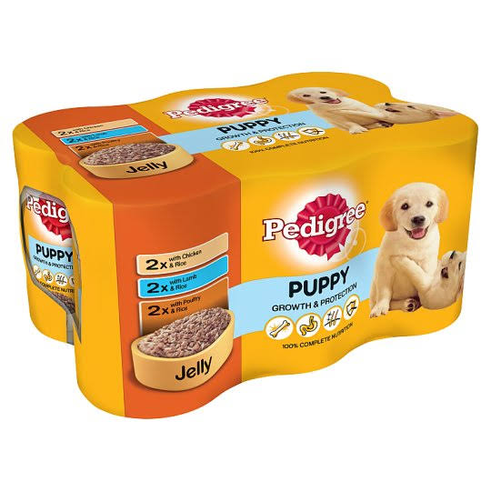 Pedigree Can Cuts in Jelly Tinned Puppy Food 6 X400g N647111