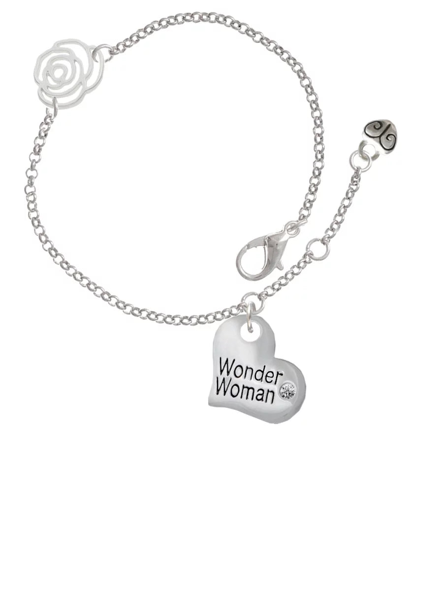 Silvertone Heart Link Chain Bracelet O412983