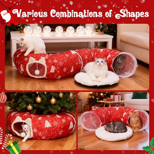 Cat Tunnel Bed Christmas Tree Skirt W1949