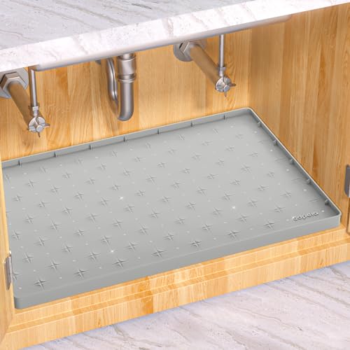 Grey Waterproof Under Sink Mat 25 x 19 inches M268198