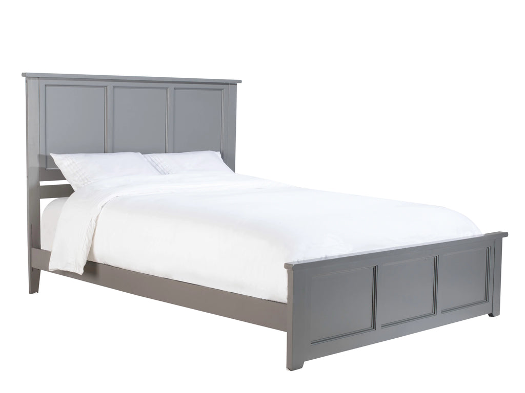 Queen Wood Platform Bed with Panel Headboard and Footboard Q5030