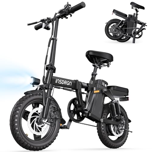 20MPH Dual-Seat Folding Electric Bike with 499Wh Removable Battery N80560